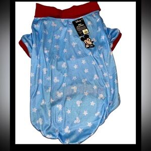 CHEWY DISNEY MICKEY Mouse Shirt POLO RED BLUE STARS Pet Apparel pullover 2xl DOG
